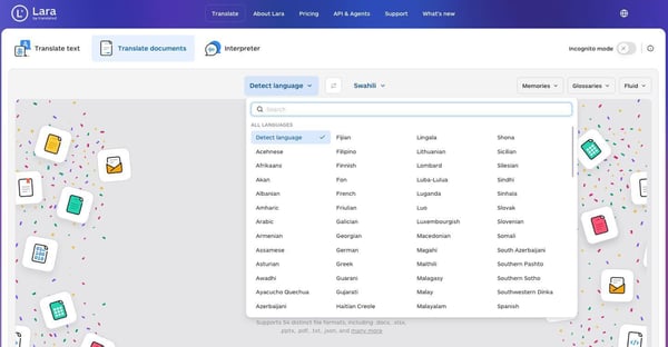 Which Languages does Lara Support - Lara Translate