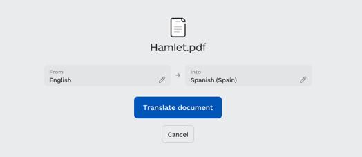Lara Translate - Translate document English Spanish
