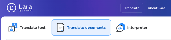 Lara Translate - Translate document English Spanish