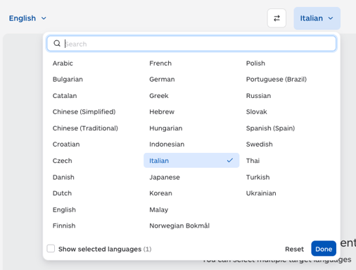 Translate Document Italian English - Lara Translate